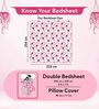 Pink Blossom Floral 144 Tc Cotton Double Bedsheet With 2 Pillowcovers