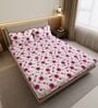 Pink Blossom Floral 144 Tc Cotton Double Bedsheet With 2 Pillowcovers