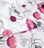 Pink Blossom Floral 144 Tc Cotton Double Bedsheet With 2 Pillowcovers
