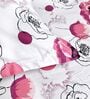 Pink Blossom Floral 144 Tc Cotton Elastic Fitted Double Bedsheet With 2 Pillowcovers