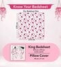 Pink Blossom Floral 144 Tc Cotton King Bedsheet With 2 Pillowcovers