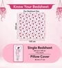 Pink Blossom Floral 144 Tc Cotton Single Bedsheet With Pillowcover