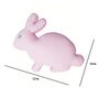 Pink Poly Cotton Bunny Shaped Pillow