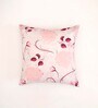 White Floral Canvas 16 x 16 Inches Cushion Cover
