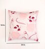 White Floral Canvas 16 x 16 Inches Cushion Cover