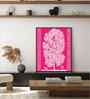 Pink Canvas Printed Warli Framed Art