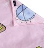 Pink Cartoon Printed 300 TC Cotton Blend Single Bedsheet with 1 Pillow Cover