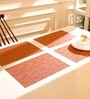 Pink Ceila Rectangular PVC Dining Table Placemat