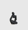Black Human Figurine Ceramic Flower Vase (1 Pc)