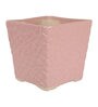 Pink Ceramic Crackle Square Shape Planter