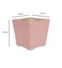 Pink Ceramic Crackle Square Shape Planter