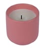 Pink Ceramic Glass Wax Candle Set of 2