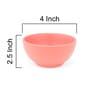 Pink Ceramic Handcrafted Dal Katori/Bowls for Vegetable, Cereals,Small Serving Bowl for Home Kitchen Dining Table (Set of 4)