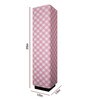 Pink Checks Rectangle Pink Iron & Canvas Floor Lamp