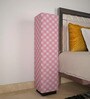 Pink Checks Rectangle Pink Iron & Canvas Floor Lamp