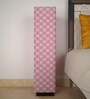 Pink Checks Rectangle Pink Iron & Canvas Floor Lamp
