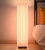 Pink Checks Rectangle Pink Iron & Canvas Floor Lamp