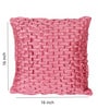 Pink Chenille Geometric 40x40 inches Cushion Covers Set of 3