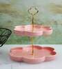 Cloud Pink & Gold Ceramic Appetizer Platter