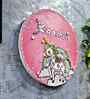 Pink Colour Engineered Wood 10 Inch Wall Art With 3D Marble Dust N Clay Handmade Unicorn Art Work
