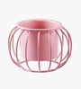 Set Of 2 Pink Metal Plant Stand