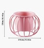 Set Of 2 Pink Metal Plant Stand