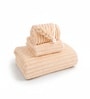 Light Orange Coral Fleece Solid 450 Gsm Bath Towel Set Of 3