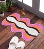 Pink Cotton 16X24 Inches Anti-Skid Bath Mat