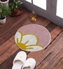 Pink Cotton 20X20 Inches Anti-Skid Bath Mat
