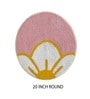 Pink Cotton 20X20 Inches Anti-Skid Bath Mat