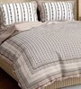 Brown Traditional 350 Tc Cotton King Sized Bed Sheets With 2 Pillow Covers
