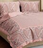 Pink Traditional 350 TC Cotton King Sized Bed Sheets with 2 Pillow Covers