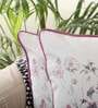 Pink Floral Cotton 18 x 18 Inches Cushion Covers (Pack of 2)