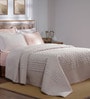 Pink Cotton Abstract 145 GSM Double Bed Quilt