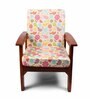 Pink Cotton Floral 20x20 Inches 1 Seater Sofa Chair Covers (Pack of 6)