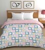 Pink Cotton Abstract 500 GSM Double Bed Comforter
