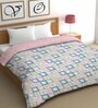 Pink Cotton Abstract 500 GSM Double Bed Comforter