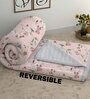 Pink Cotton Floral 500 GSM Single Bed Comforter