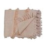Pink Cotton Textured 50X62 Inches Throw
