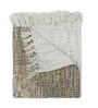 Beige Cotton Traditional 62X50 Inches Throw With Fringes