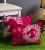 Pink Cotton Animal 18x12 inches Cushion Covers (Pack of 2)