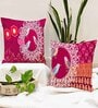 Pink Cotton Animal 24x24 inches Cushion Covers (Pack of 2)