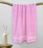 Pink Cotton Abstract 400 GSM Bath Towel (1Pc)