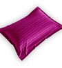 Pink Cotton 210TC Striped Set of 2 Pillow Covers