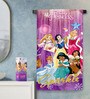 Pink Cotton Disney Princess 400 GSM Bath Towel (1Pc)