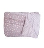 Pink Cotton Floral 350 GSM Double Bed Reversible Quilted Comforter