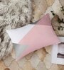 Pink Cotton Geometric 18x12 inches Cushion Covers (Pack of 2)