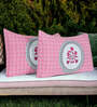 Pink 220 TC Cotton Floral 28 x 18 Inch inches Pillow Covers (Pack of 2)