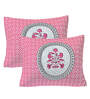 Pink 220 TC Cotton Floral 28 x 18 Inch inches Pillow Covers (Pack of 2)