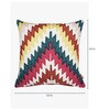 Geometric Pattern Cotton Pink Cushion Cover 16 x 16 inches